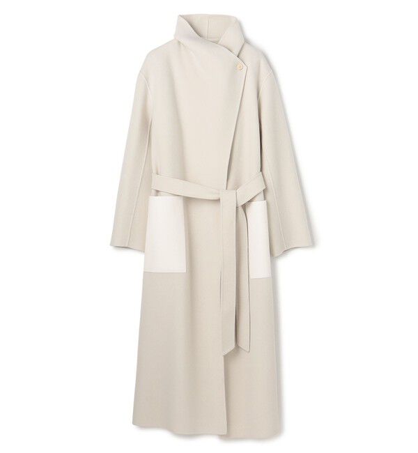 BEIGE,「LEMOORE / ウールリバーフェイクレザーポケット付きコート」|その他|