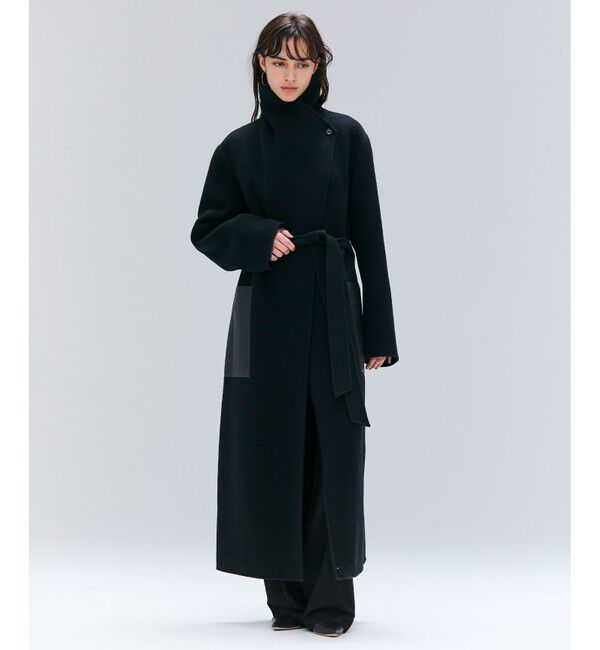 BEIGE,「LEMOORE / ウールリバーフェイクレザーポケット付きコート」|その他|