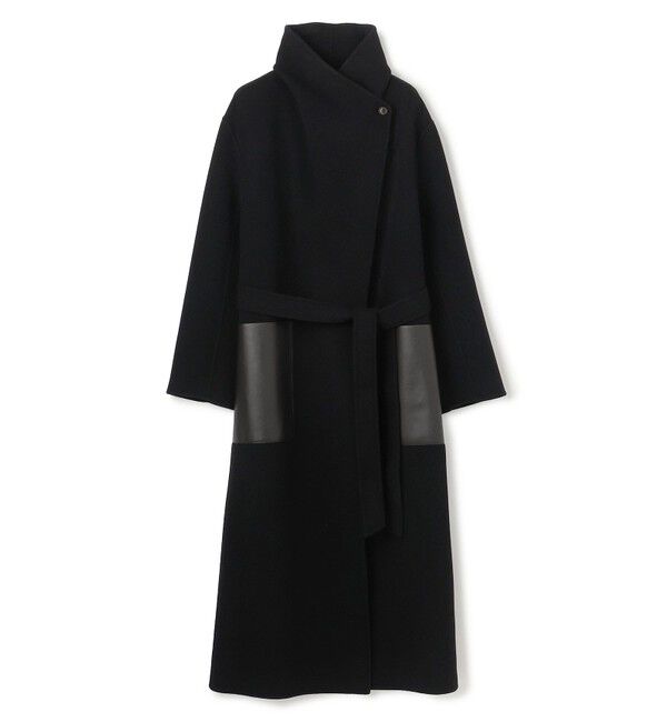 BEIGE,「LEMOORE / ウールリバーフェイクレザーポケット付きコート」|その他|