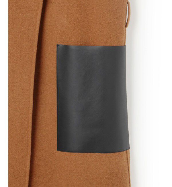 BEIGE,「LEMOORE / ウールリバーフェイクレザーポケット付きコート」|その他|