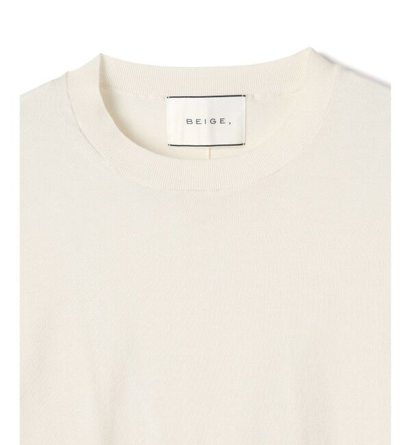 BEIGE,「JULIE / コットンシルク 異素材プルオーバーニット」|ニット・セーター|