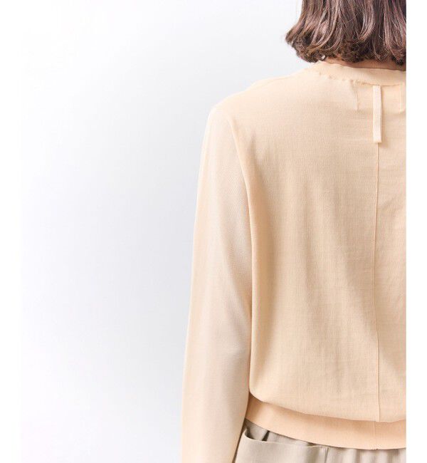 BEIGE,「JULIE / コットンシルク 異素材プルオーバーニット」|ニット・セーター|