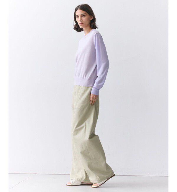 BEIGE,「JULIE / コットンシルク 異素材プルオーバーニット」|ニット・セーター|