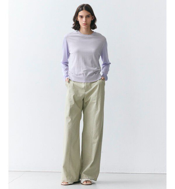 BEIGE,「JULIE / コットンシルク 異素材プルオーバーニット」|ニット・セーター|