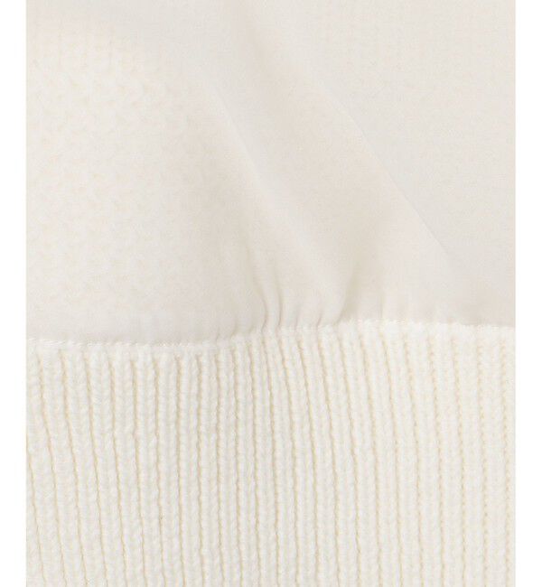  「布帛切替ニットカーディガン」|カーディガン|