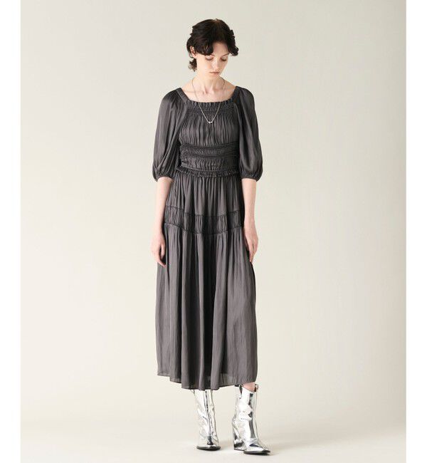 GRACE CONTINENTAL「スクエアギャザーワンピース」|ワンピース|