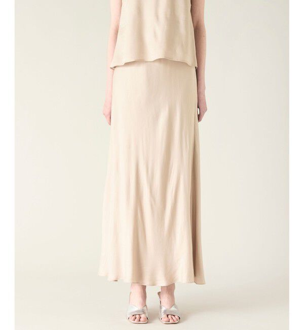 GRACE CONTINENTAL「キュプラサテンフレアスカート」|スカート|