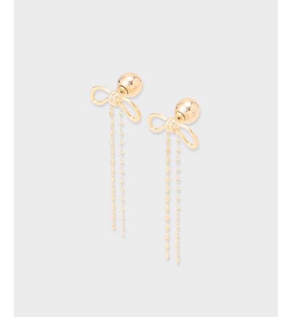 GRACE CONTINENTAL「リボンチェーンピアス」|ピアス|