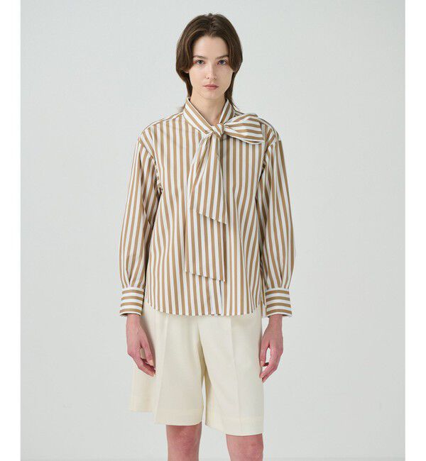 Grace Class「タフタストライプブラウス」|シャツ・ブラウス|