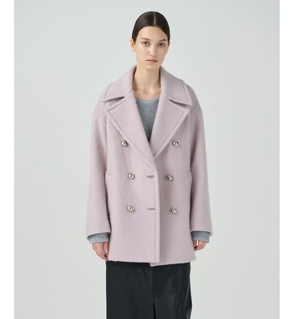 Diagram「モヘヤシャギーPコート」|ピーコート|ピンク