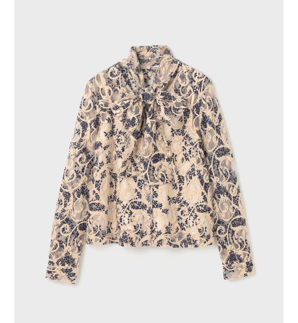 GRACE CONTINENTAL「ボウタイ付レースブラウス」|シャツ・ブラウス|