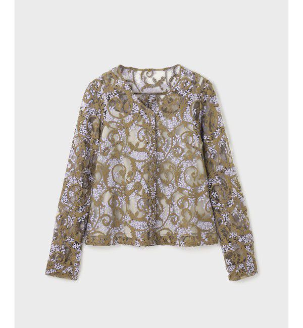 GRACE CONTINENTAL「ボウタイ付レースブラウス」|シャツ・ブラウス|