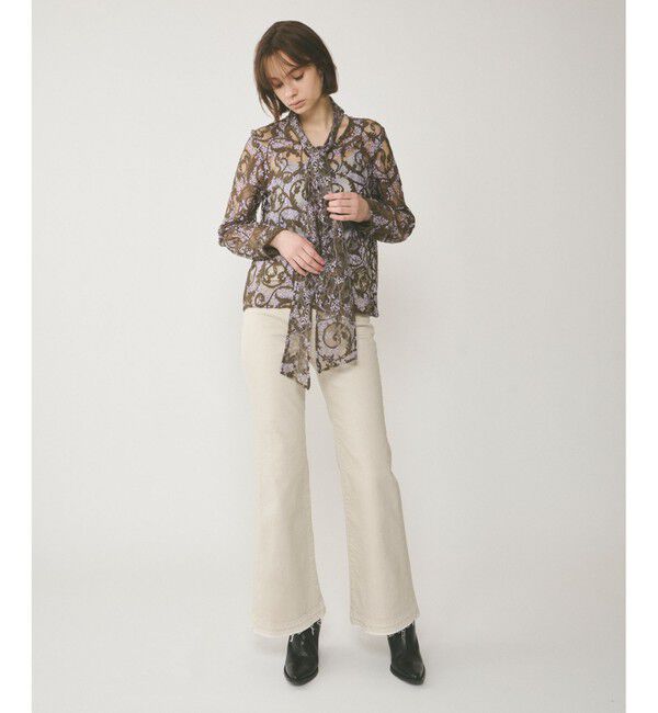 GRACE CONTINENTAL「ボウタイ付レースブラウス」|シャツ・ブラウス|