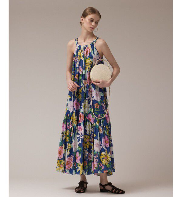 GRACE CONTINENTAL「フラワープリントキャミドレス」|ワンピース|