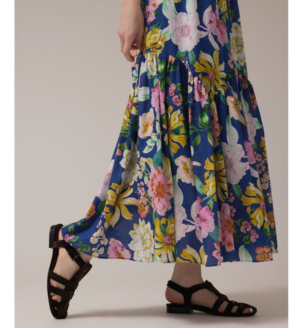 GRACE CONTINENTAL「フラワープリントキャミドレス」|ワンピース|