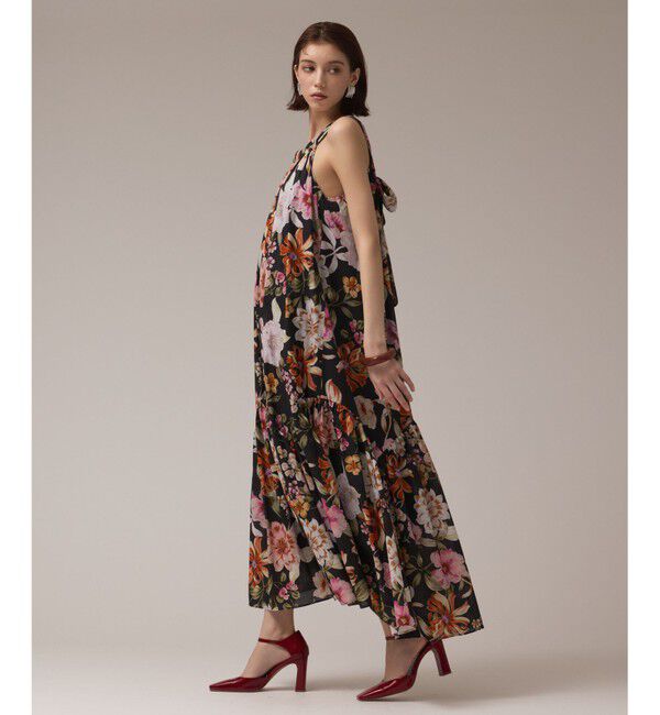 GRACE CONTINENTAL「フラワープリントキャミドレス」|ワンピース|