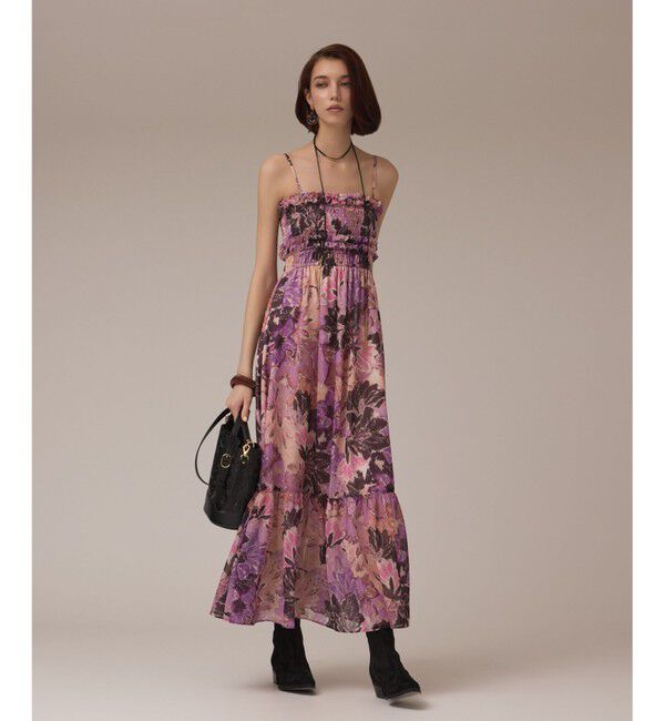 GRACE CONTINENTAL「タイダイリーフプリントワンピース」|ワンピース|