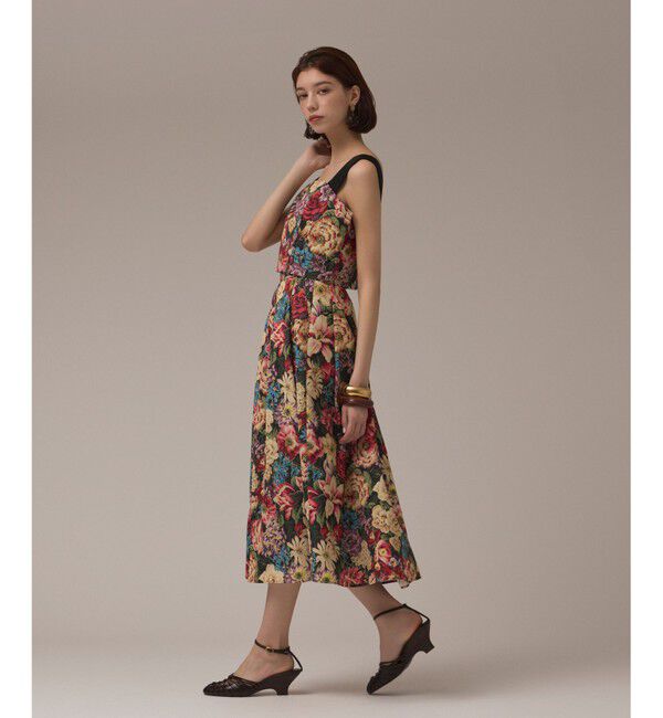 GRACE CONTINENTAL「アンティークフラワータックスカート」|スカート|