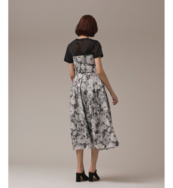 GRACE CONTINENTAL「アンティークフラワータックスカート」|スカート|