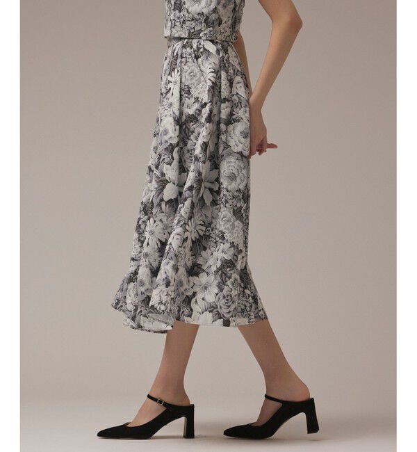 GRACE CONTINENTAL「アンティークフラワータックスカート」|スカート|