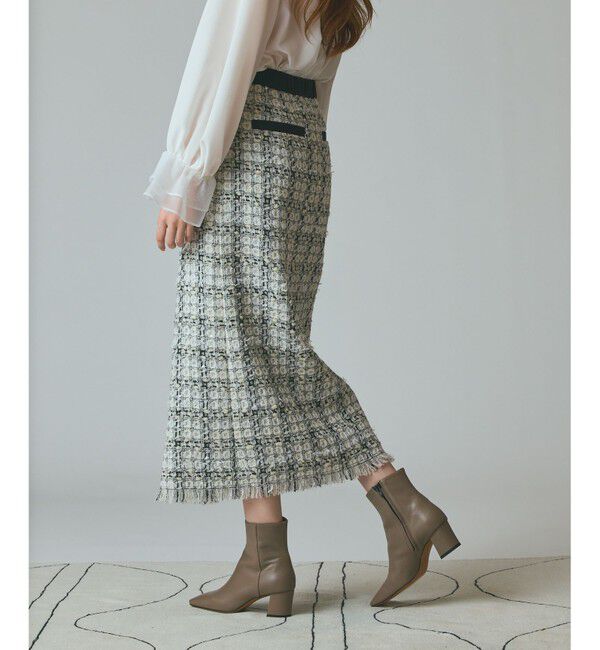 Grace Class「トリミングツイードスカート」|スカート|
