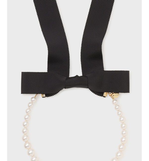 GRACE CONTINENTAL「パールリボンネックレス」|ネックレス|