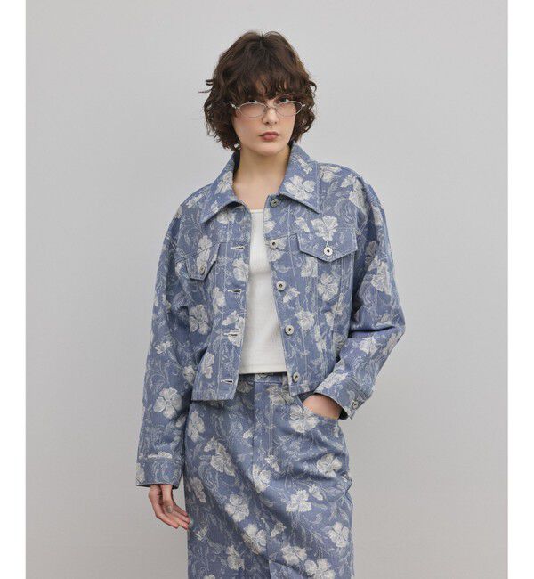Diagram「ボタニカルジャガードジャケット」|その他|ブルー