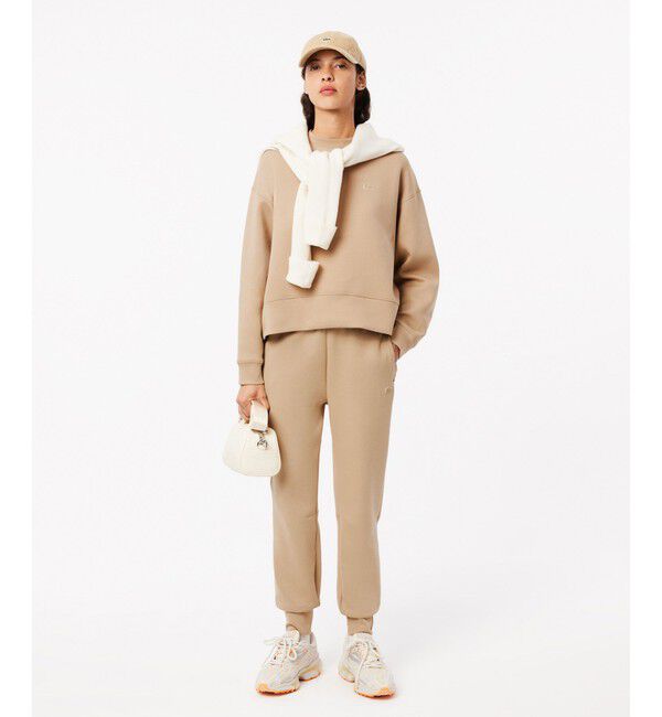 LACOSTE「クロップド丈 オーバーサイズクルーネックスウェット トレーナー」|スウェット・ジャージ|