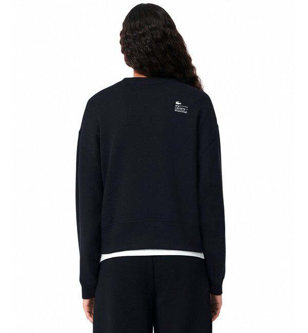 LACOSTE「クロップド丈 オーバーサイズクルーネックスウェット トレーナー」|スウェット・ジャージ|