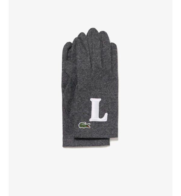 LACOSTE「Lステッチジャージグローブ」|手袋|グレー
