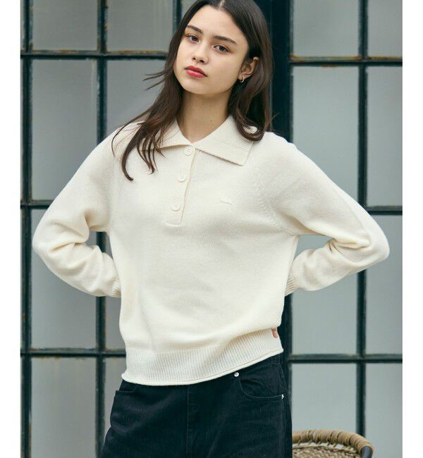 LACOSTE「3Dニッティングハーフボタンハイネック ウールニットポロセーター」|ニット・セーター|