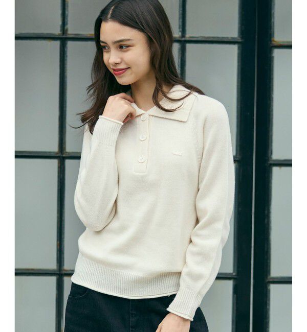 LACOSTE「3Dニッティングハーフボタンハイネック ウールニットポロセーター」|ニット・セーター|