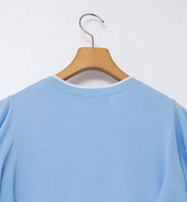 NOLLEY'S sophi「《手洗い可能》袖フリル配色プルオーバーニット」|ニット・セーター|