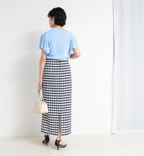 NOLLEY'S sophi「《手洗い可能》袖フリル配色プルオーバーニット」|ニット・セーター|