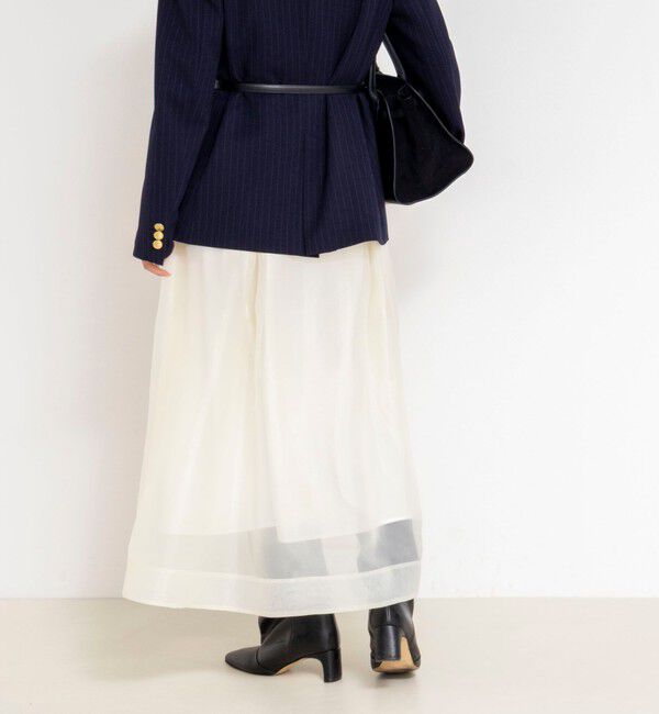 NOLLEY'S「ウォッシャブルオーガンジーフレアスカート」|フレア|