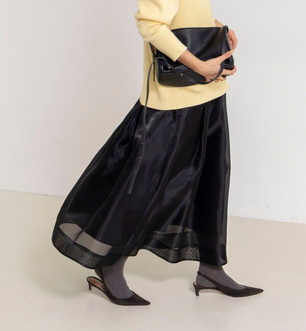 NOLLEY'S「ウォッシャブルオーガンジーフレアスカート」|フレア|