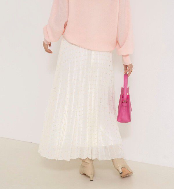 NOLLEY'S「ウォッシャブルラメカットドビープリーツスカート」|スカート|