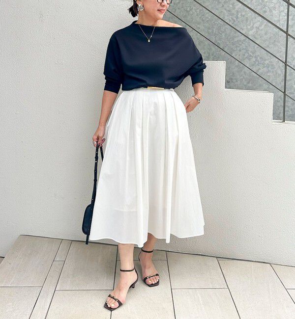 NOLLEY'S sophi「ウォッシャブルタフタタックフレアロングスカート」|スカート|