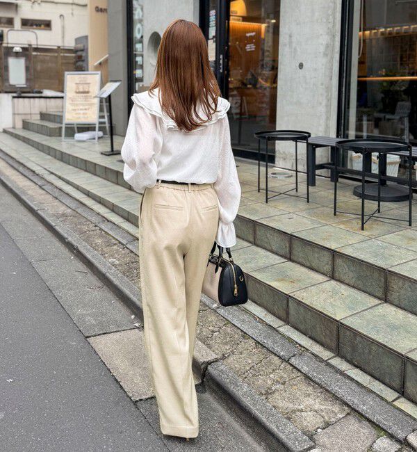 NOLLEY'S「ウォッシャブルハイスペック麻調愛されセミワイドパンツ」|その他|