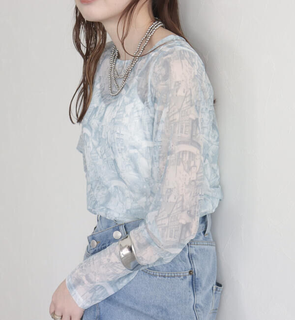 fredy emue「ランドスケープシアープルオーバー」|Tシャツ・カットソー|