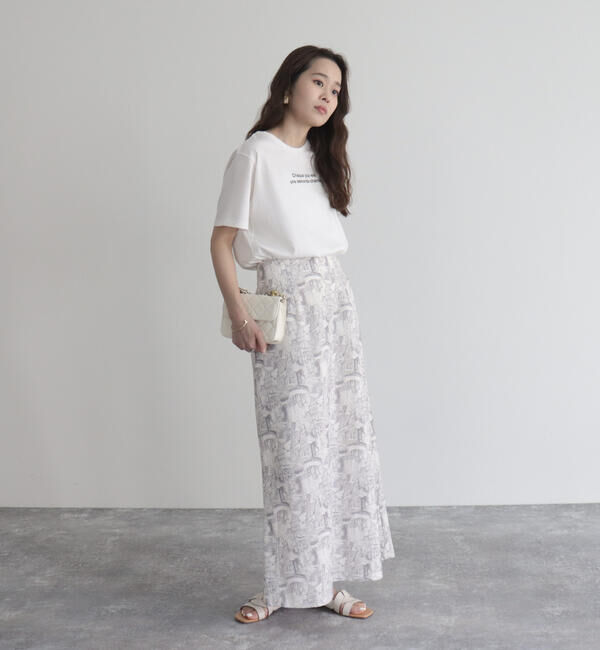 fredy emue「ランドスケープ柄スカート」|フレア|
