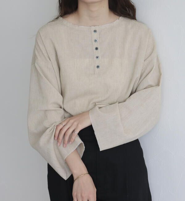 fredy emue「【fredy emue】リネン混Tシャツブラウス」|シャツ・ブラウス|