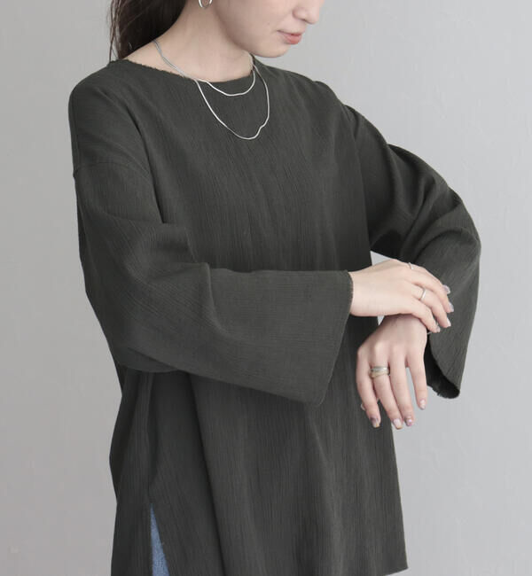 fredy emue「【fredy emue】リネン混Tシャツブラウス」|シャツ・ブラウス|