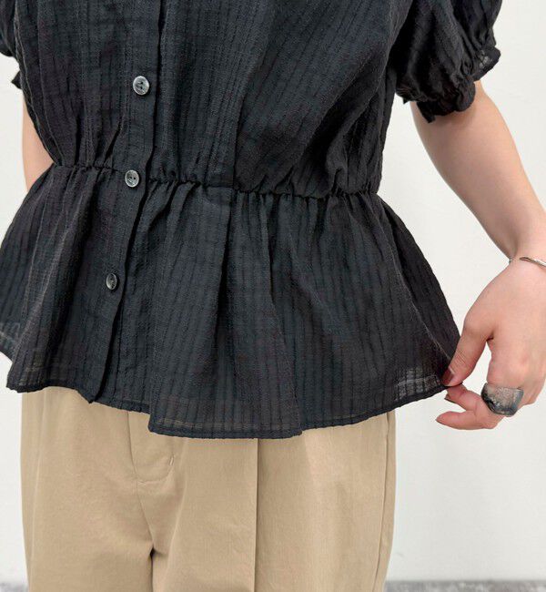 fredy emue「クロップドペプラムブラウス」|シャツ・ブラウス|