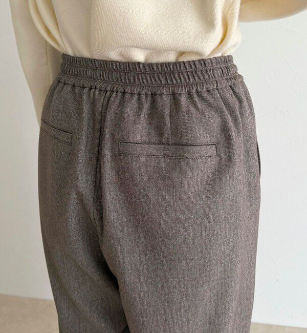 fredy emue「【4サイズ展開】ソフトシャークスキン/チェックイージーパンツ」|チノ|