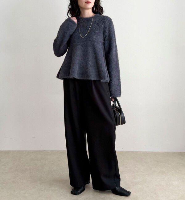 fredy emue「シャギーペプラムニットプルオーバー」|ニット・セーター|