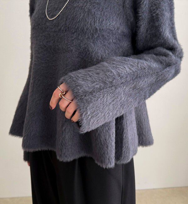 fredy emue「シャギーペプラムニットプルオーバー」|ニット・セーター|