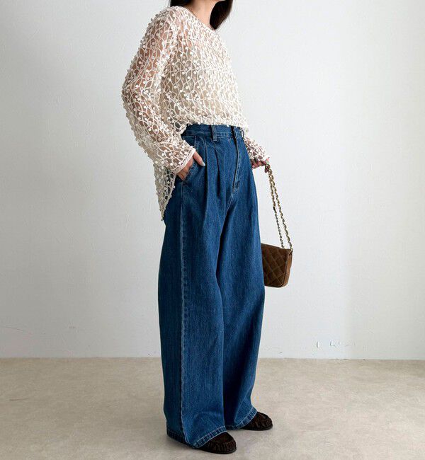 fredy emue「《セットアップ対応》フォーカスドット刺繍プルオーバー」|シャツ・ブラウス|