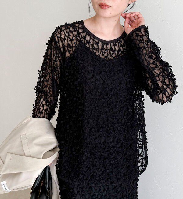 fredy emue「《セットアップ対応》フォーカスドット刺繍プルオーバー」|シャツ・ブラウス|