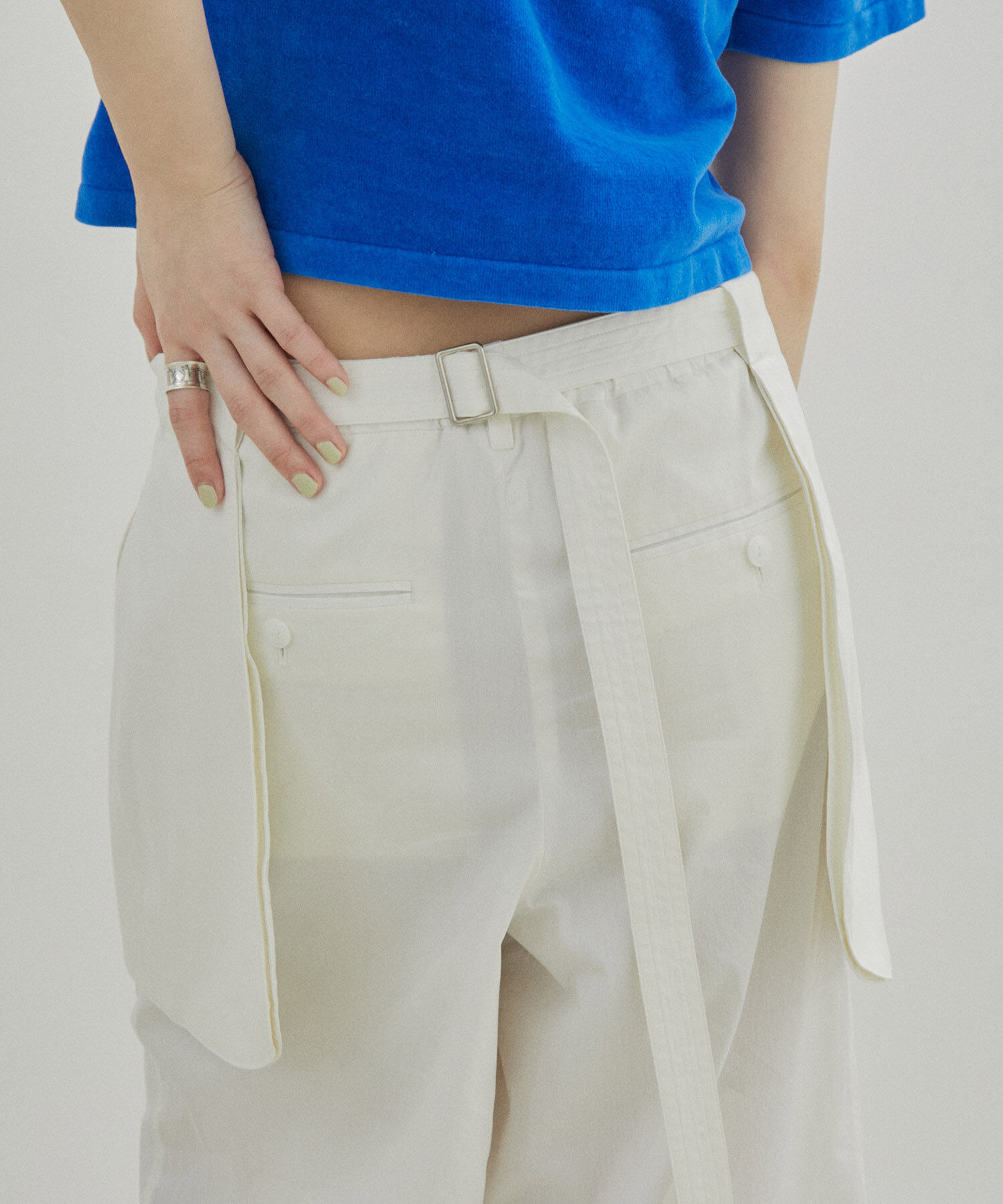 SALON adam et rope'「【セットアップ対応】コットンナイロンサロンベルト」|ベルト|ホワイト(10)